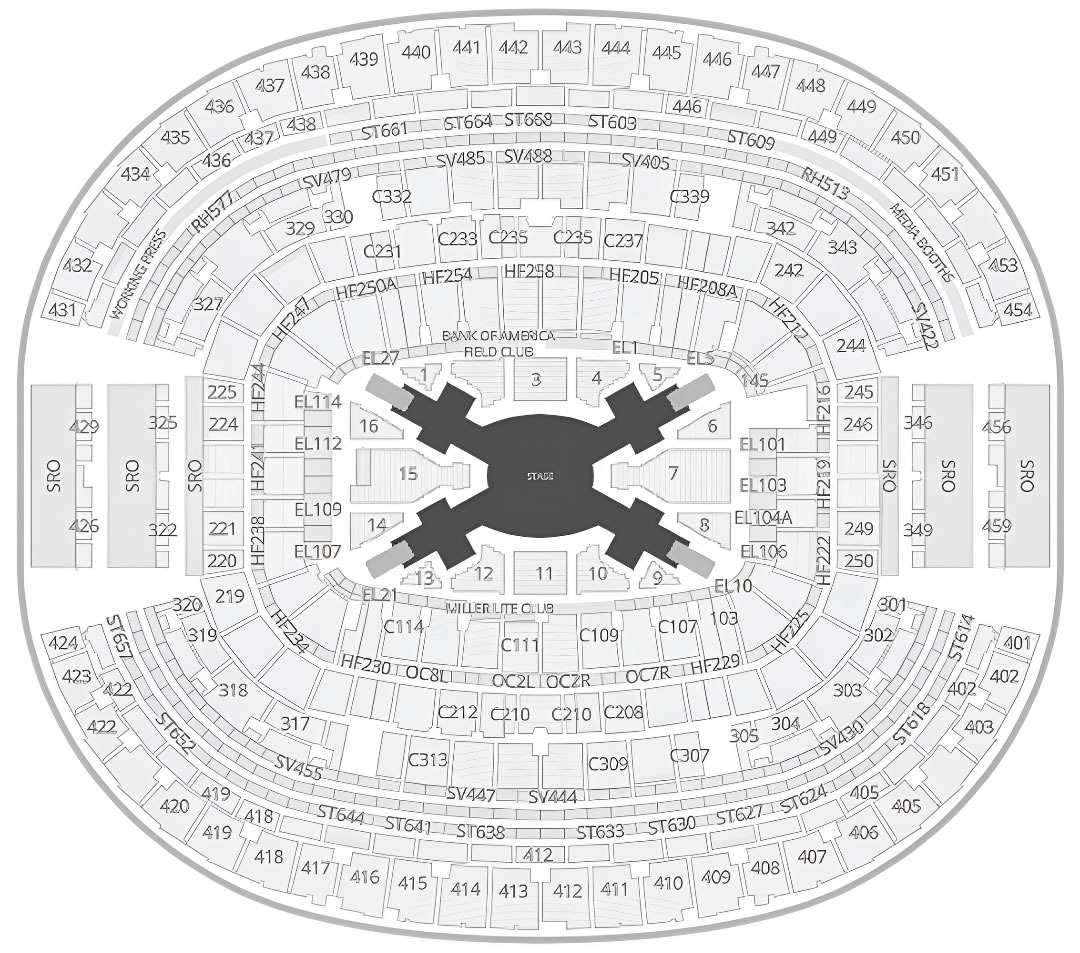AT&T Stadium, Dallas, Texas, United States Seating Plan
