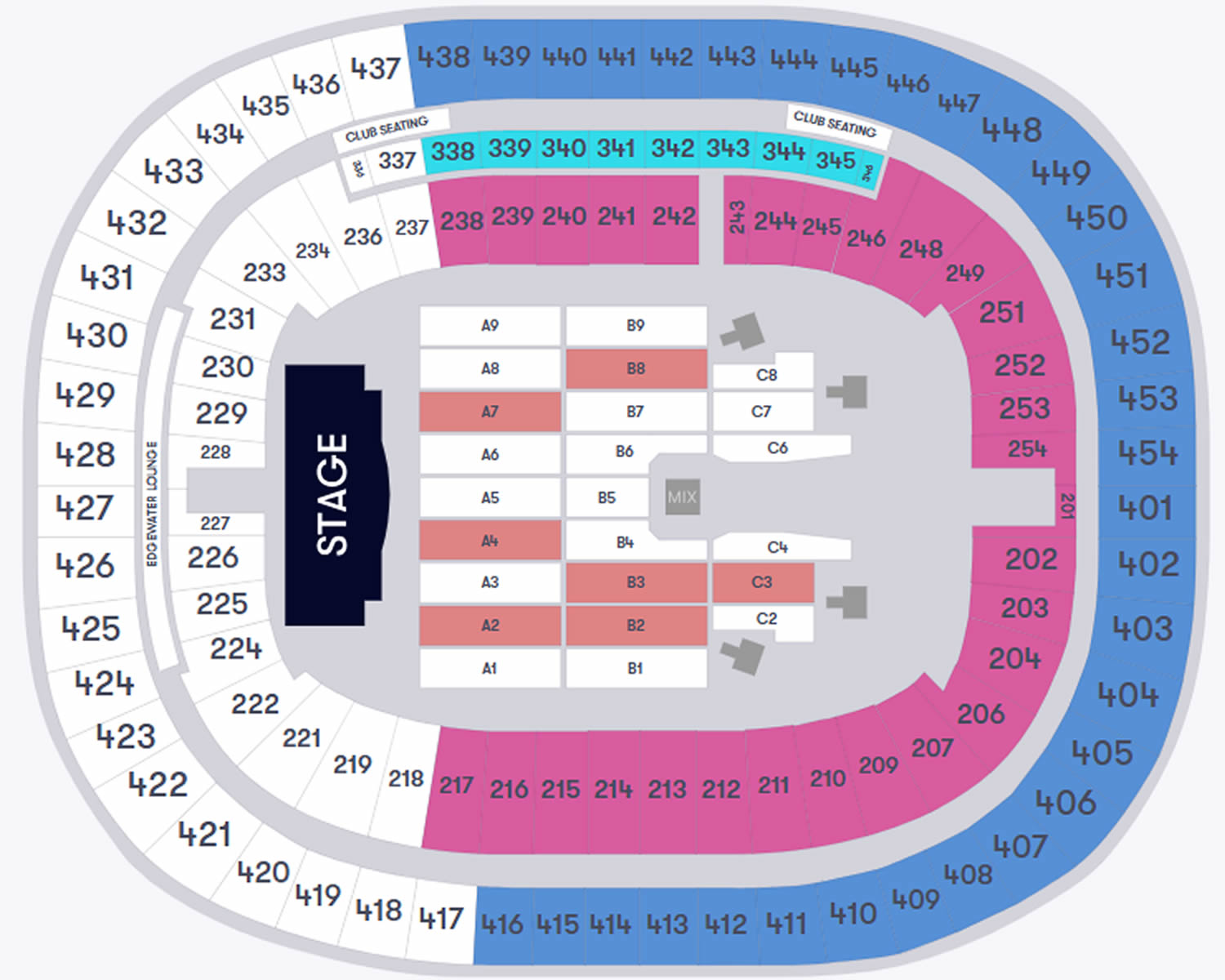 BC Place, Vancouver, British Columbia, Canada Seating Plan