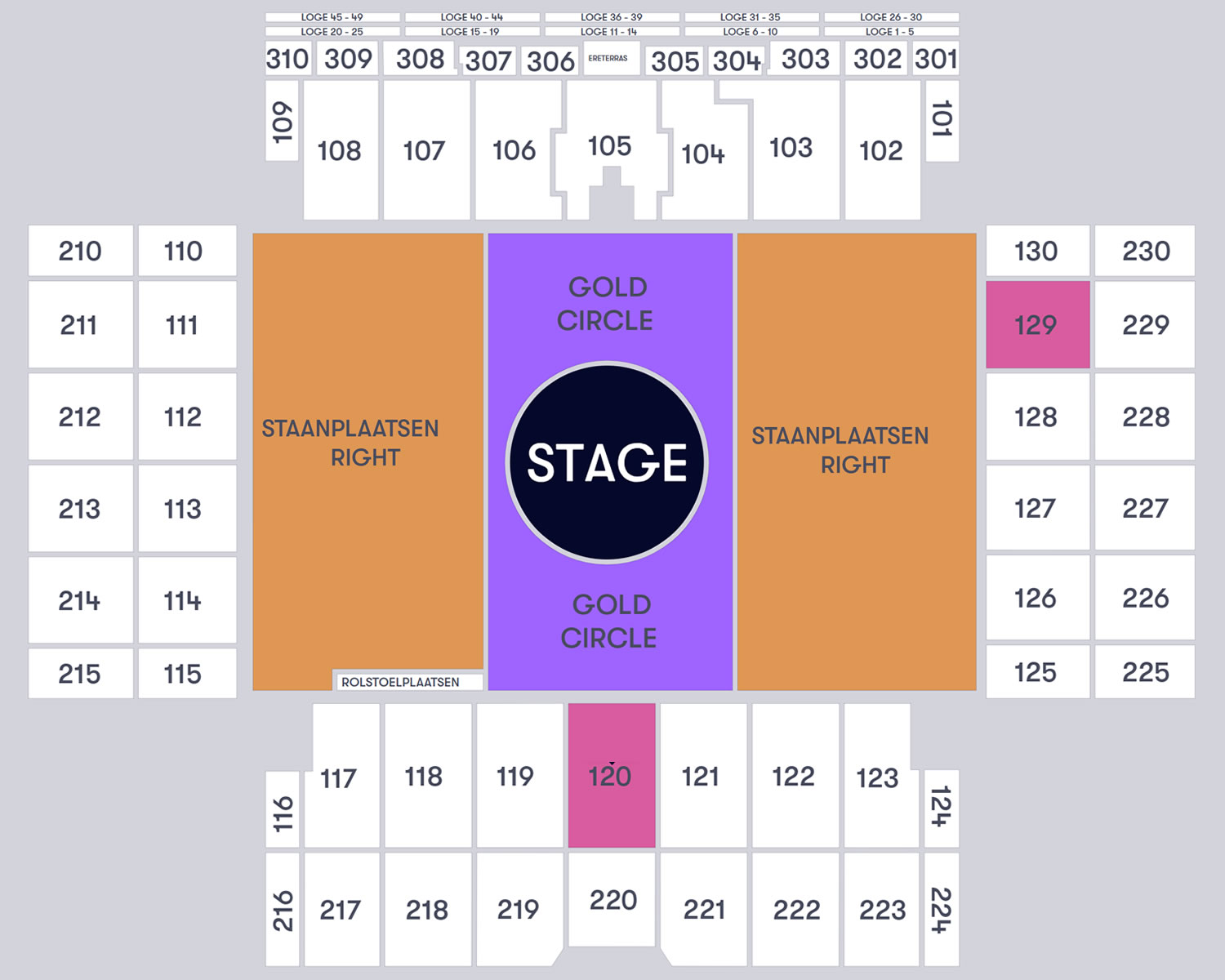 Gelredome, Arnhem, Netherlands Seating Plan