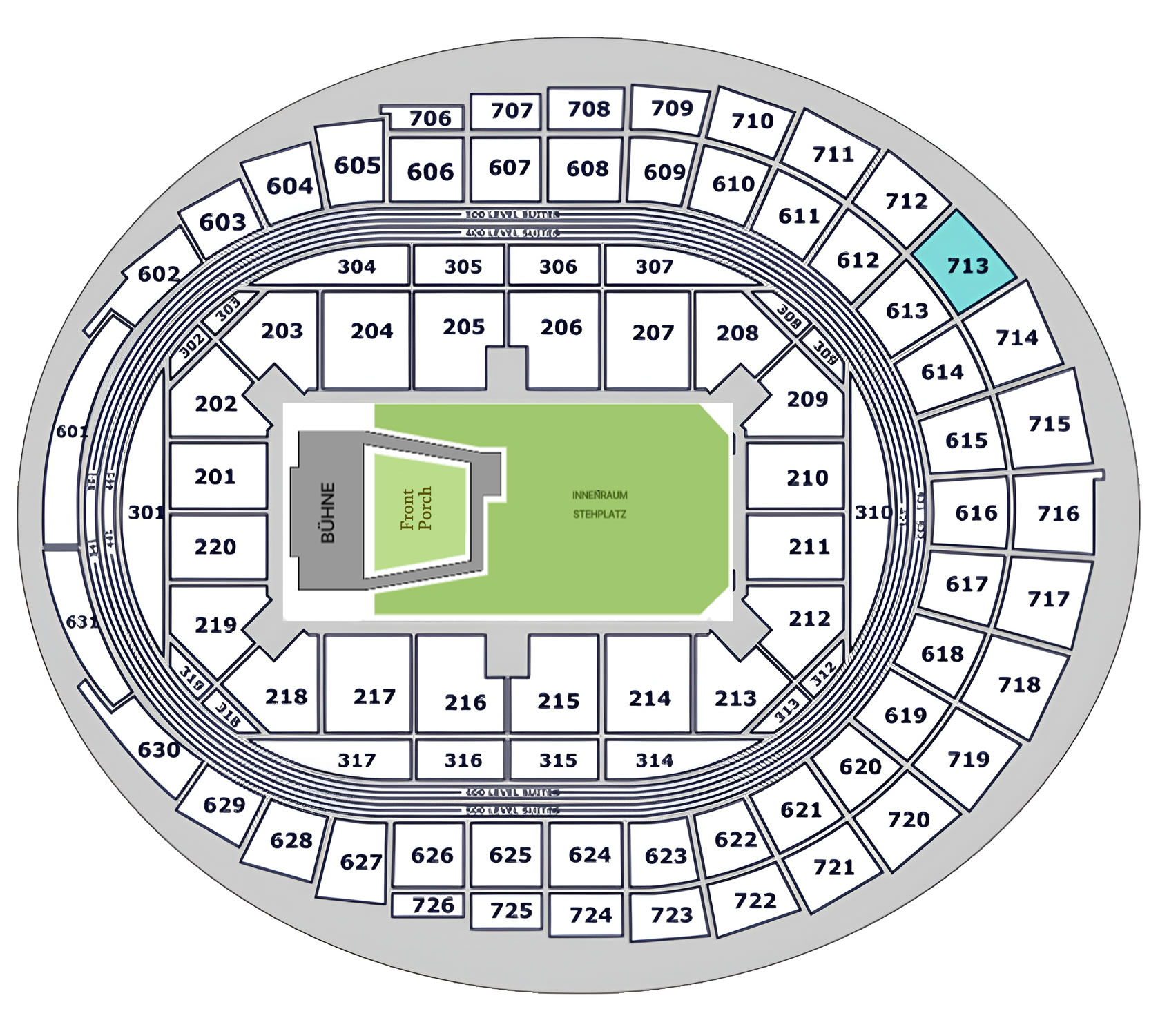 Lanxess Arena, Cologne, Germany, Germany Seating Plan