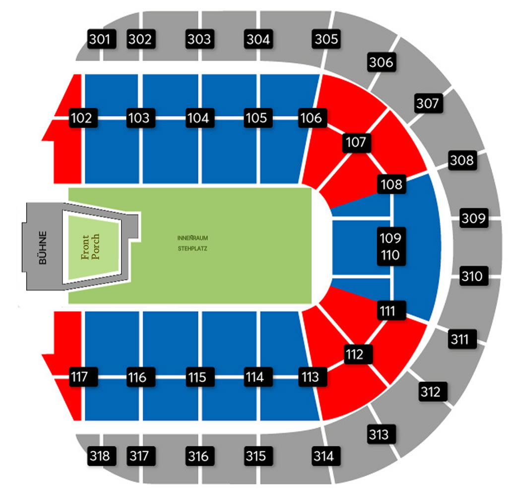 Royal Arena, Copenhagen, Denmark Seating Plan