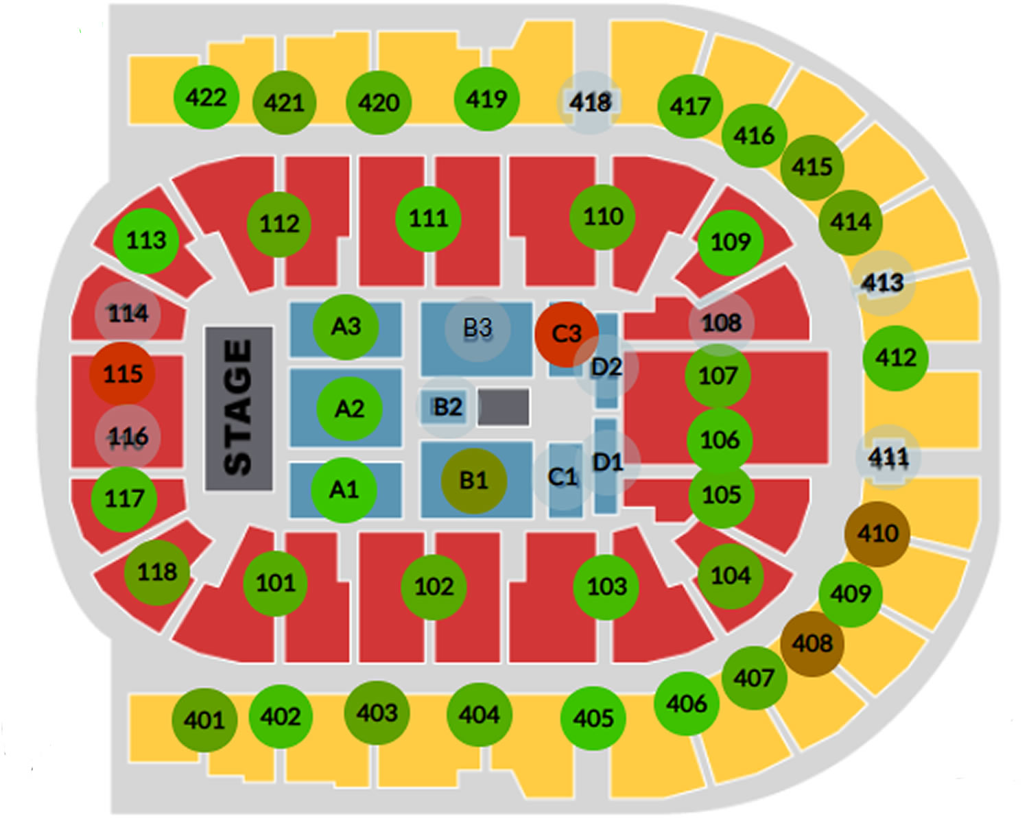 The O2, London, England, United Kingdom Seating Plan