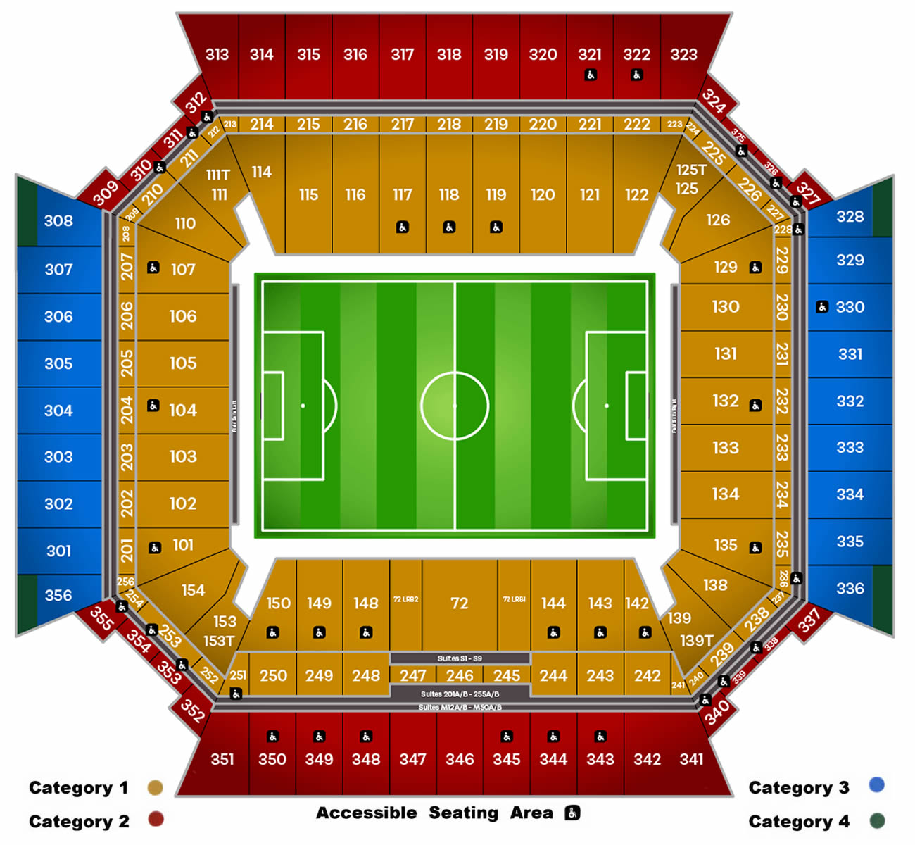 Hard Rock Stadium, Miami Gardens, Florida, United States Seating Plan