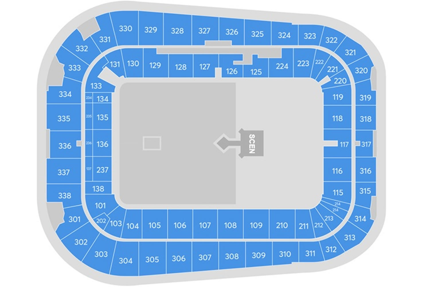 3Arena,  Stockholm, Sweden, Sweden Seating Plan