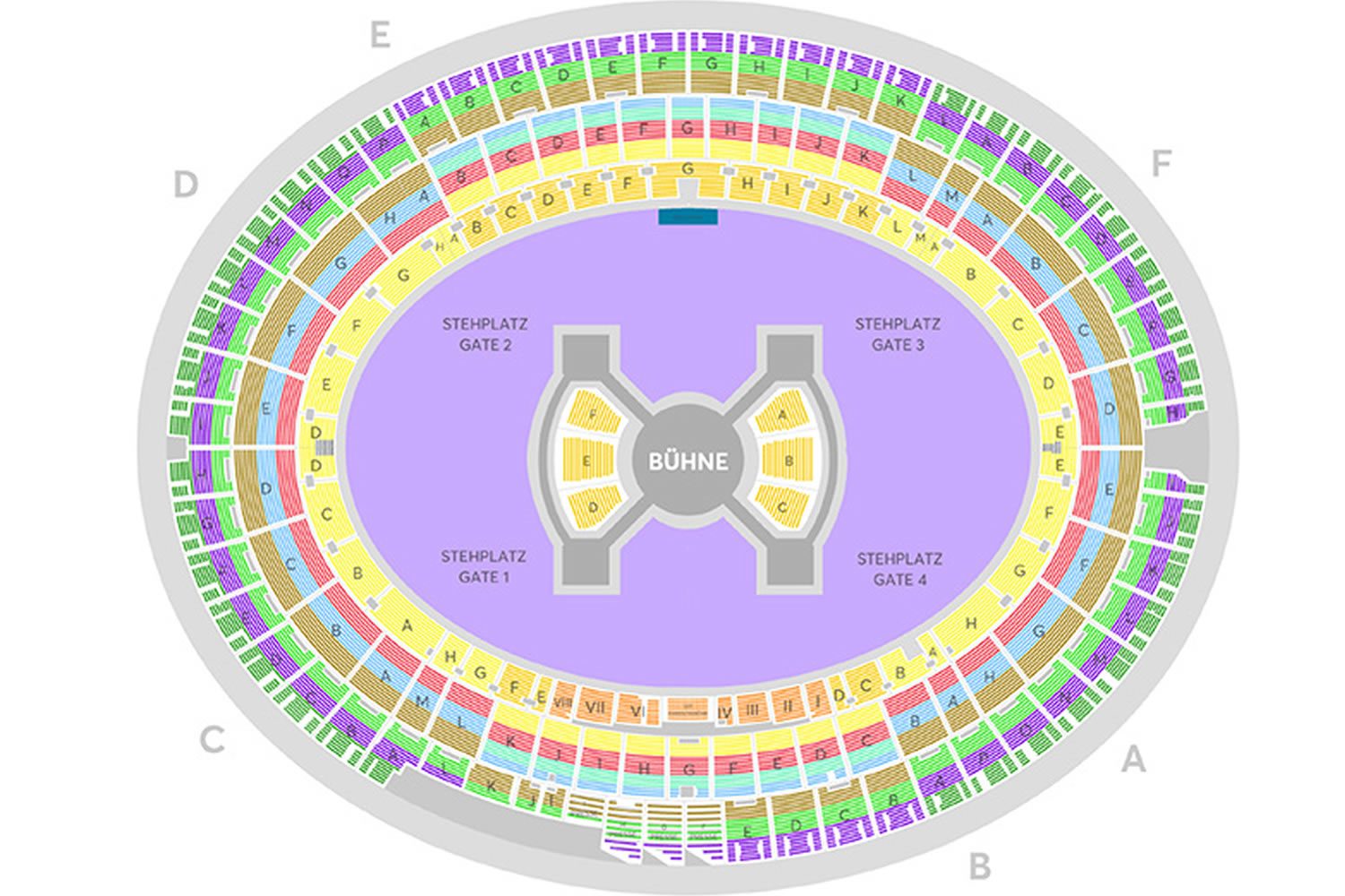Ernst Happel Stadium, Vienna, Austria, Austria Seating Plan
