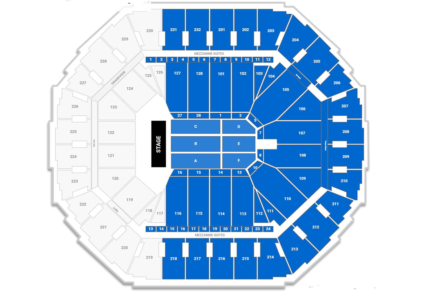 Oakland Arena, Oakland, California, United States Seating Plan