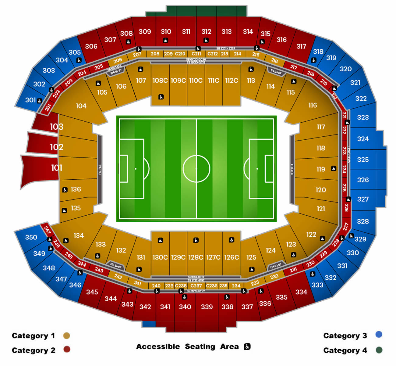 Mercedes Benz Stadium, Atlanta, Georgia, United States Seating Plan