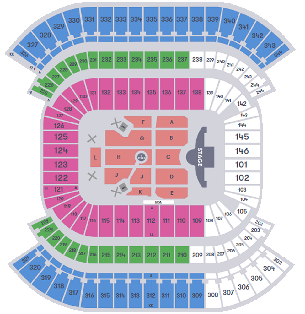 Nissan Stadium, Nashville, Tennessee, United States Seating Plan