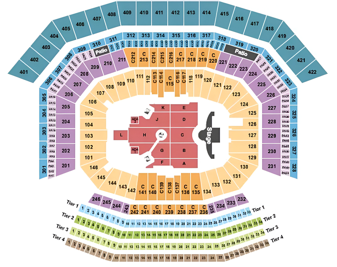 Levis Stadium, Santa Clara, California, United States Seating Plan