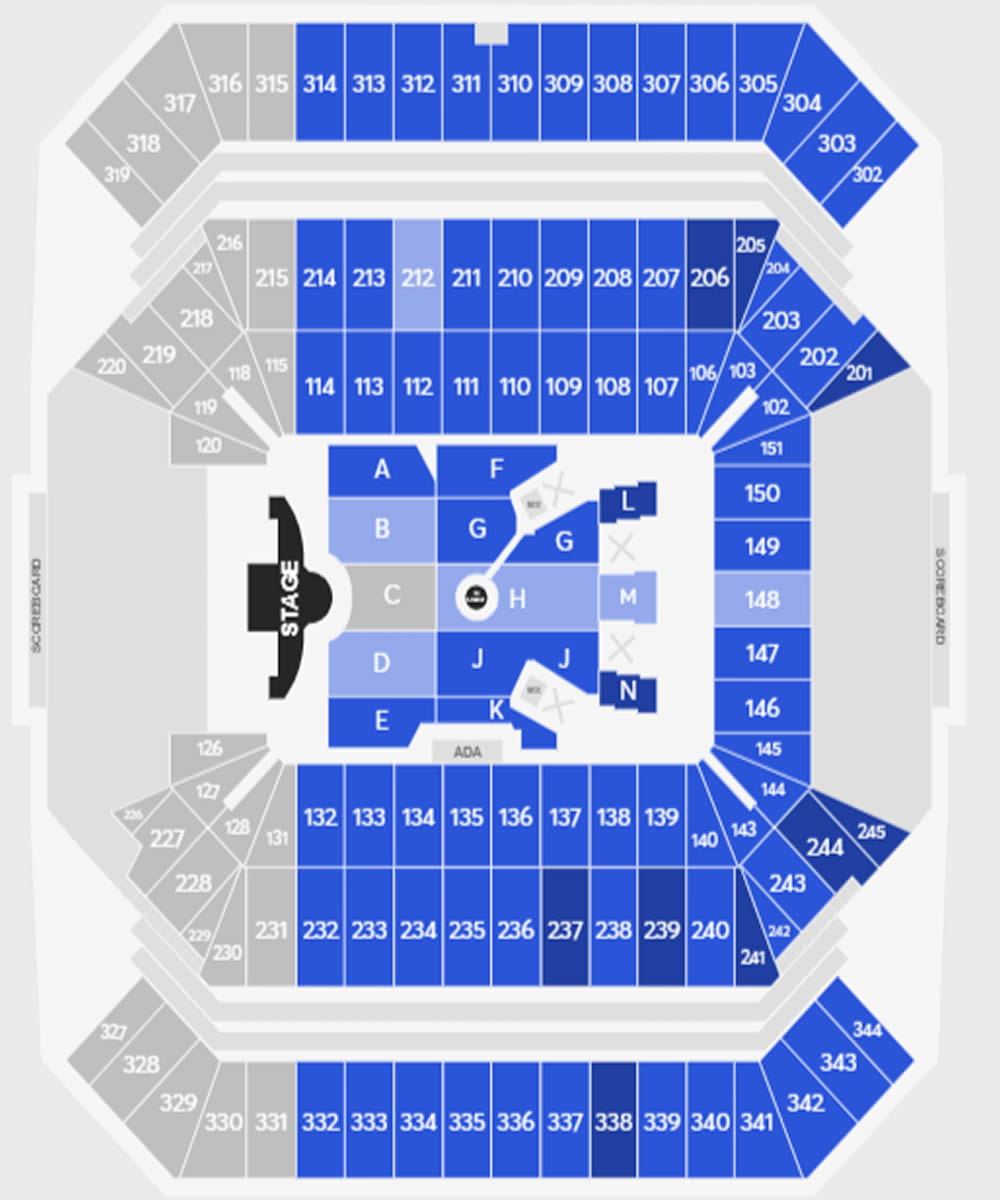 Raymond James Stadium, Tampa, Florida, United States Seating Plan