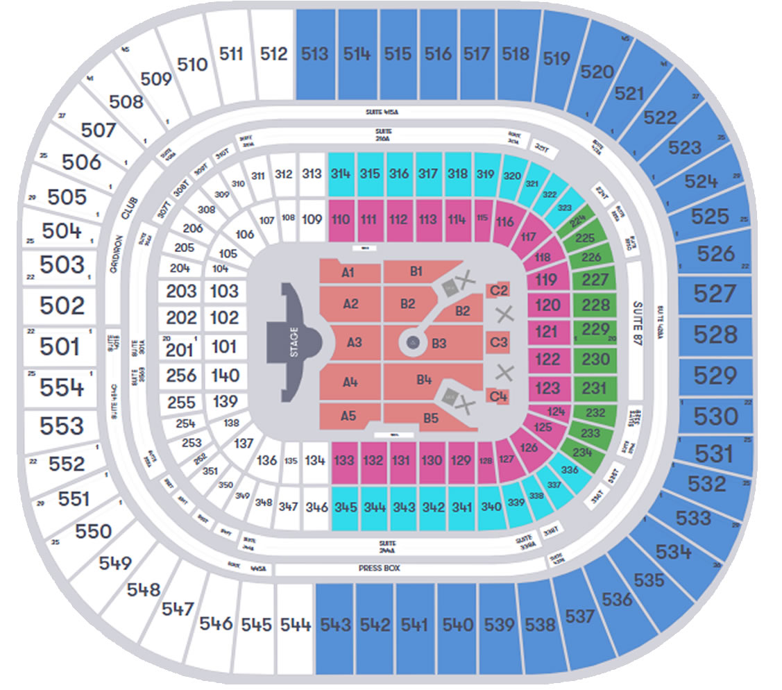 Bank of America Stadium, Charlotte, North Carolina, United States Seating Plan