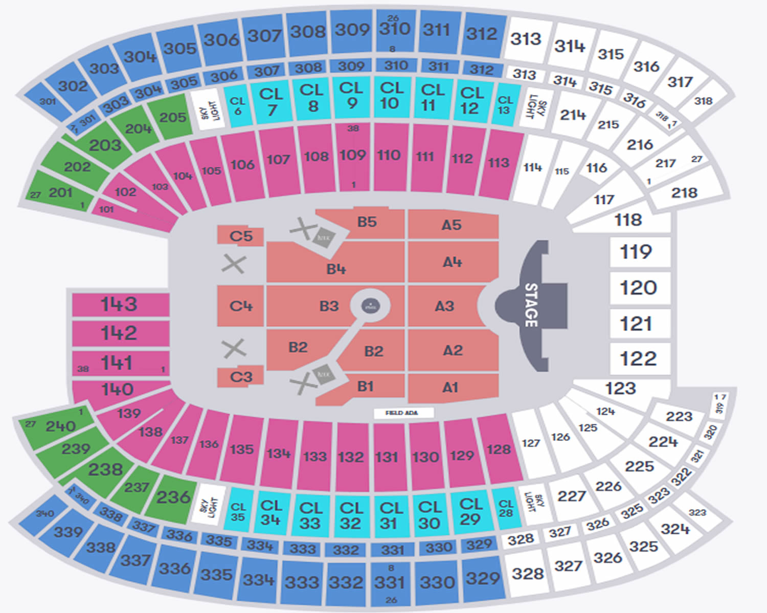 Gillette Stadium Foxborough, Foxborough, Massachusetts, United States Seating Plan