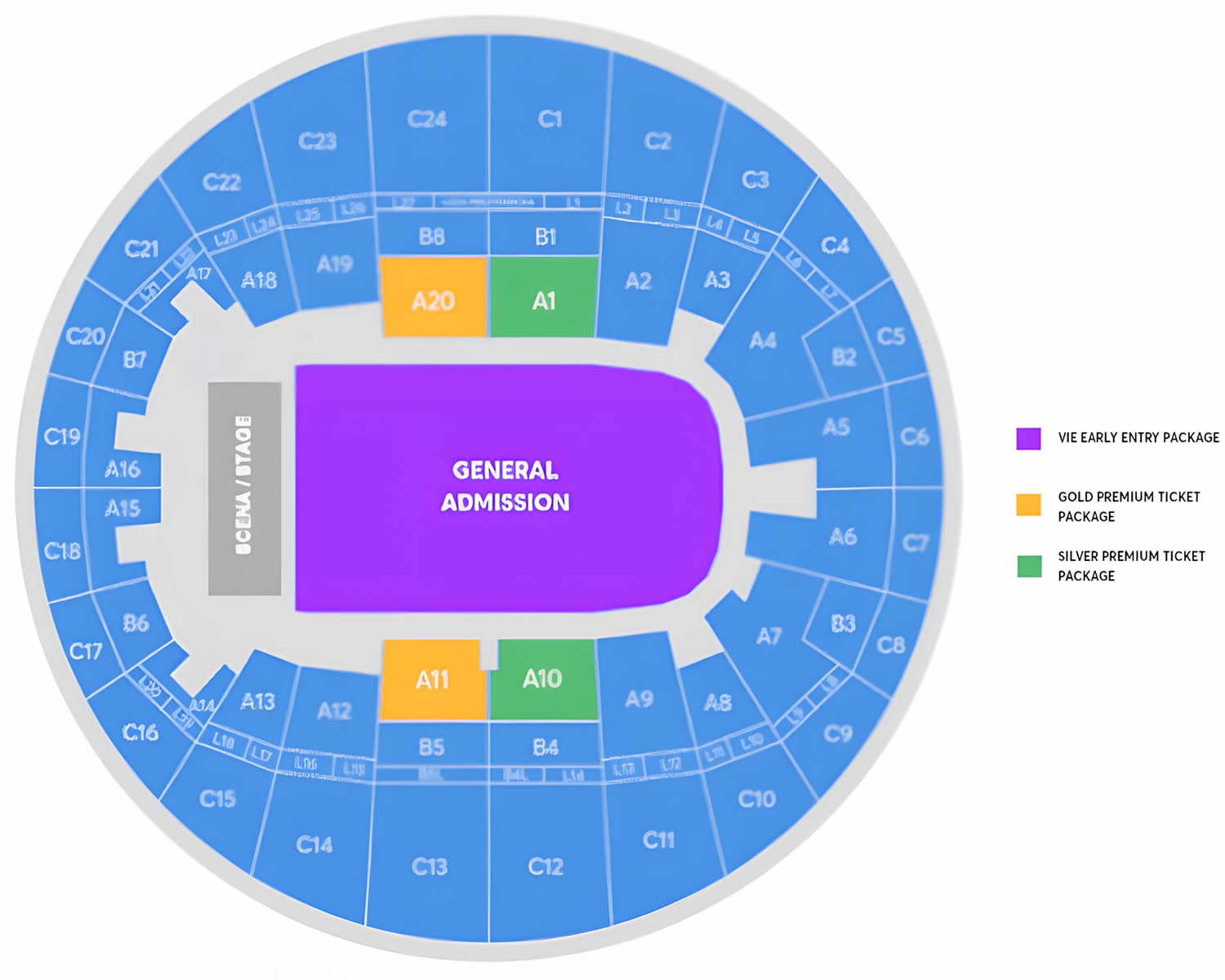 Tauron Arena, Krakow, Poland Seating Plan
