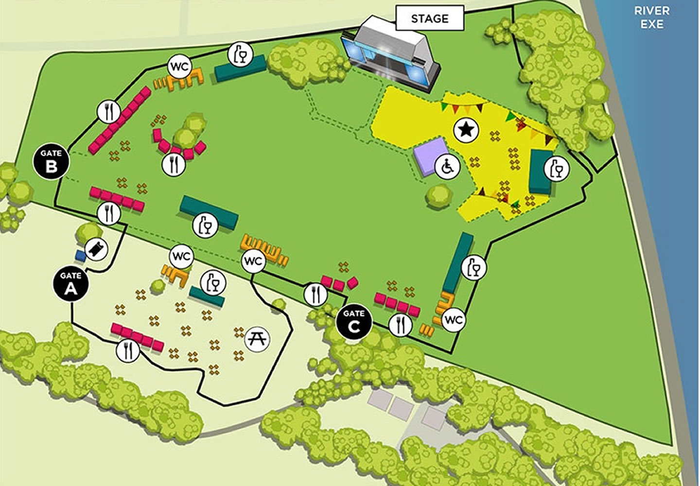 Powderham Castle, Exeter, England, United Kingdom Seating Plan