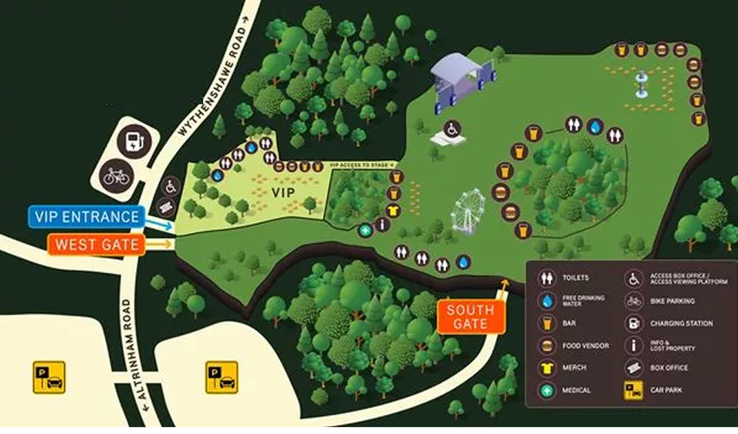 Wythenshawe Park, Manchester, England, United Kingdom Seating Plan