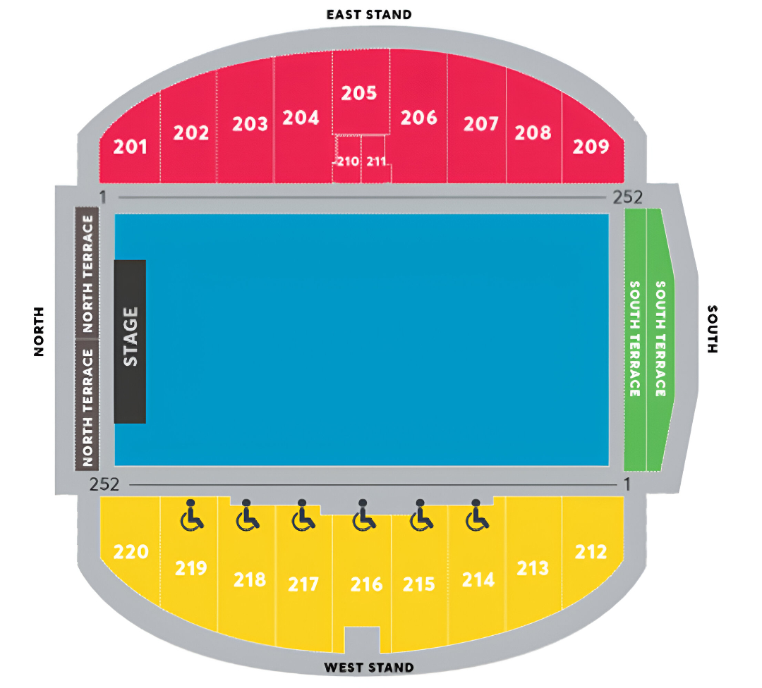 Thomond Park Stadium, Limerick, Ireland, Ireland Seating Plan