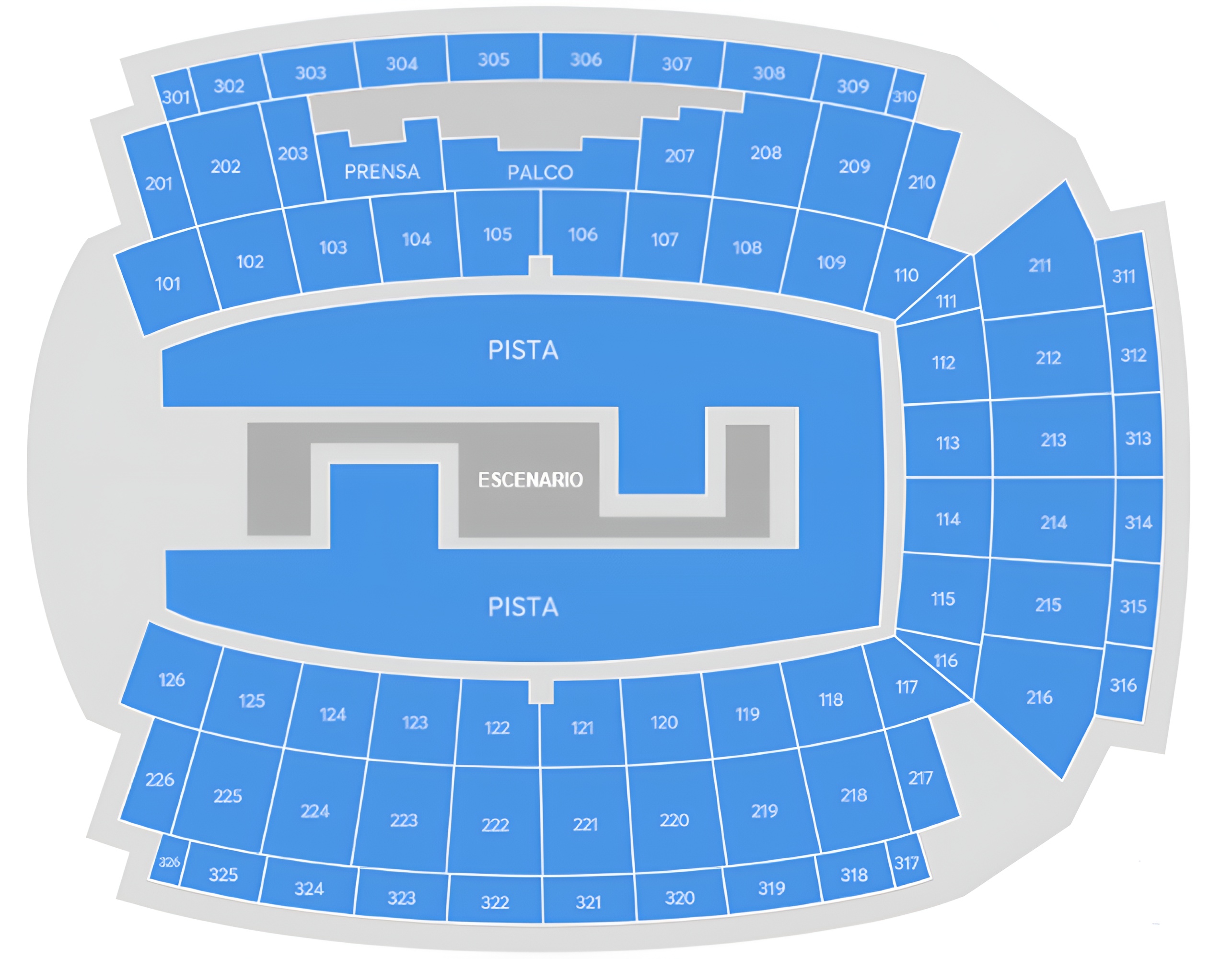 Palau Sant Jordi, Barcelona, Spain, Spain Seating Plan