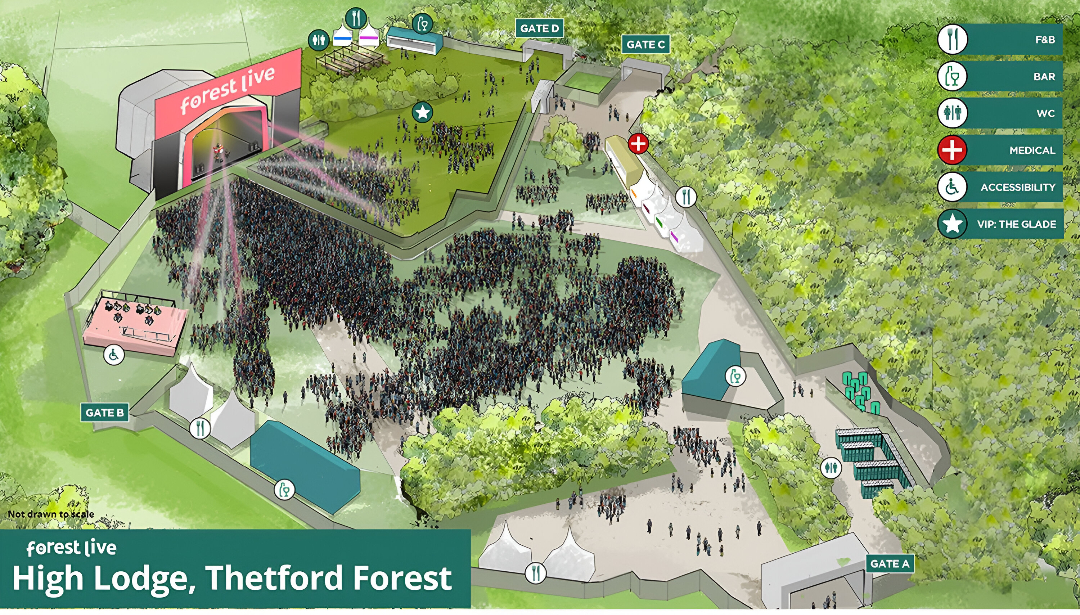 Thetford Forest, Thetford, England, United Kingdom Seating Plan