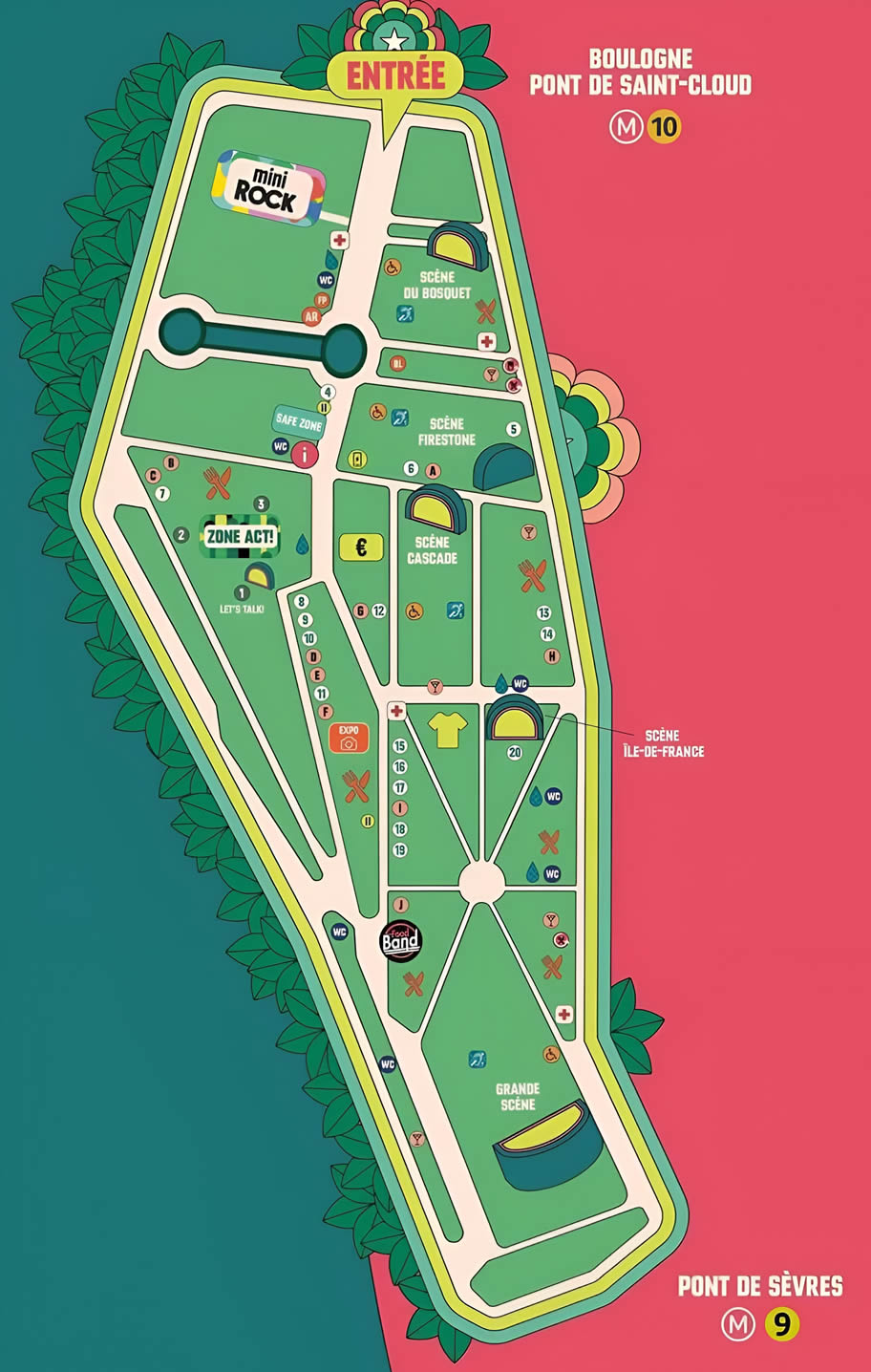 Parc de Saint Cloud, Paris, France Seating Plan