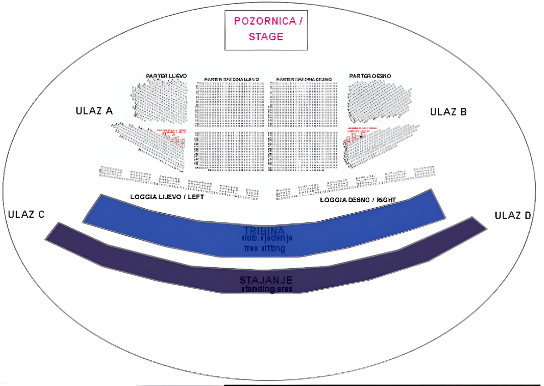 Pula Arena, Pula, Croatia, Croatia Seating Plan