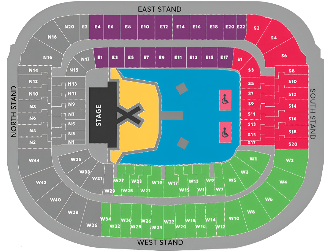 Scottish Gas Murrayfield, Edinburgh, Scotland, United Kingdom Seating Plan