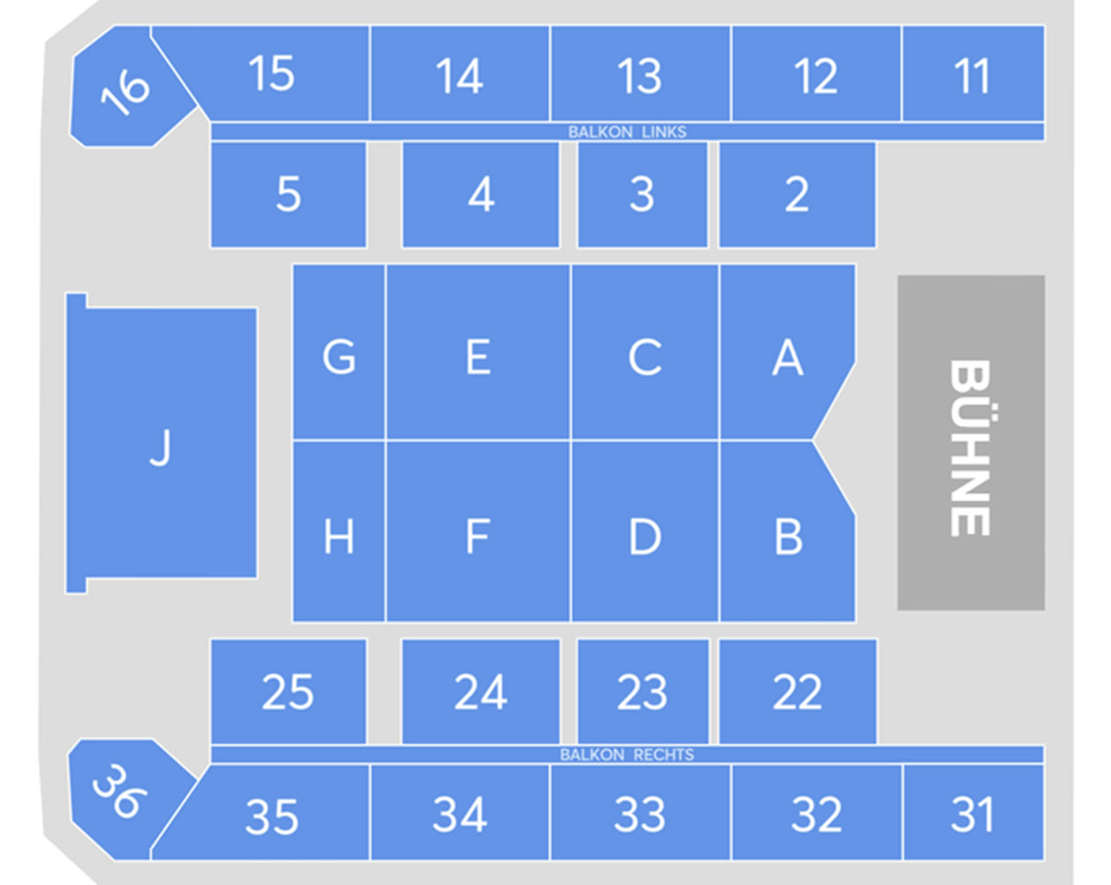 Mitsubishi Electric HALLE, Dusseldorf, Germany, Germany Seating Plan