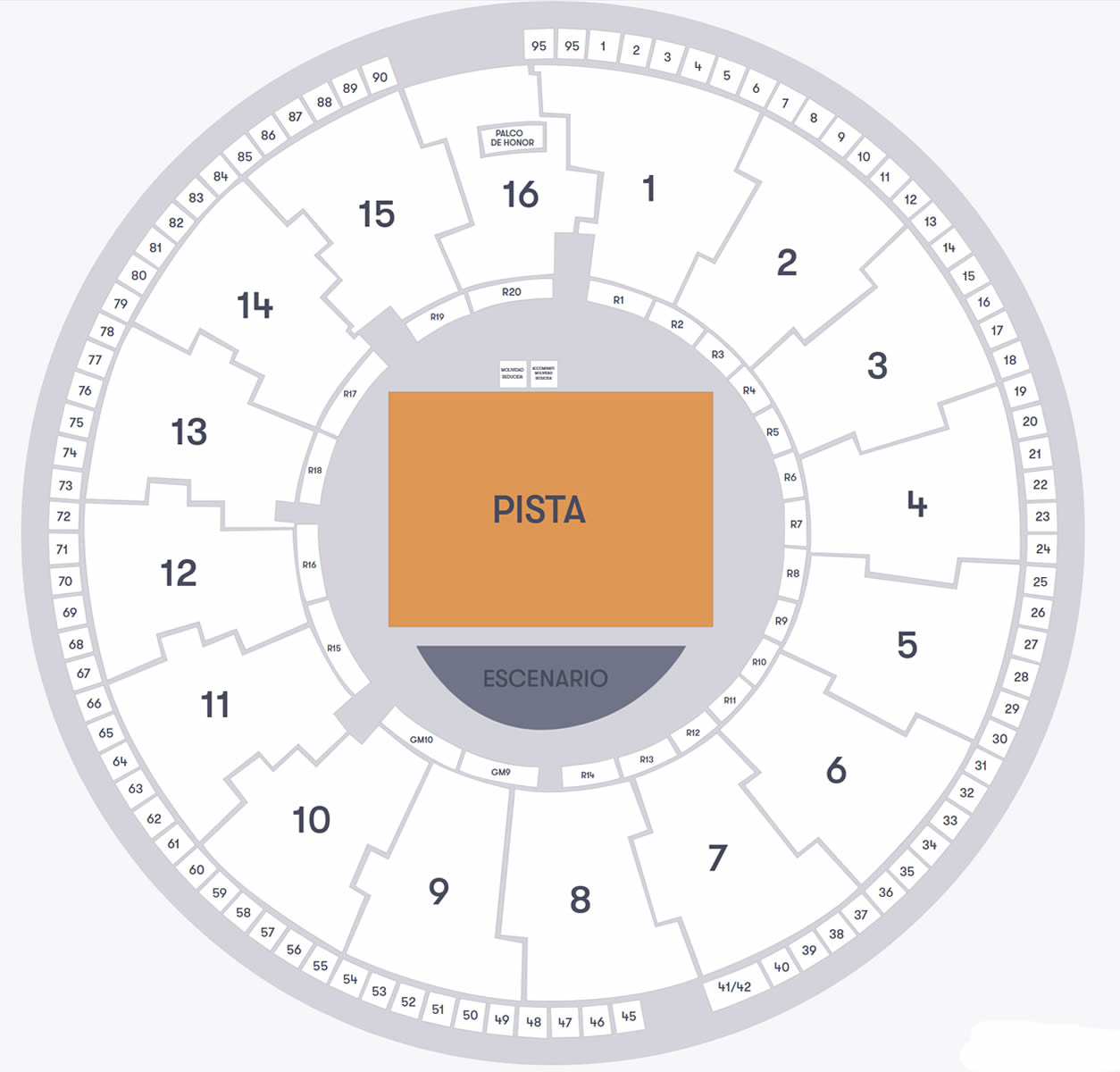 Palacio Vistalegre, Madrid, Spain Seating Plan