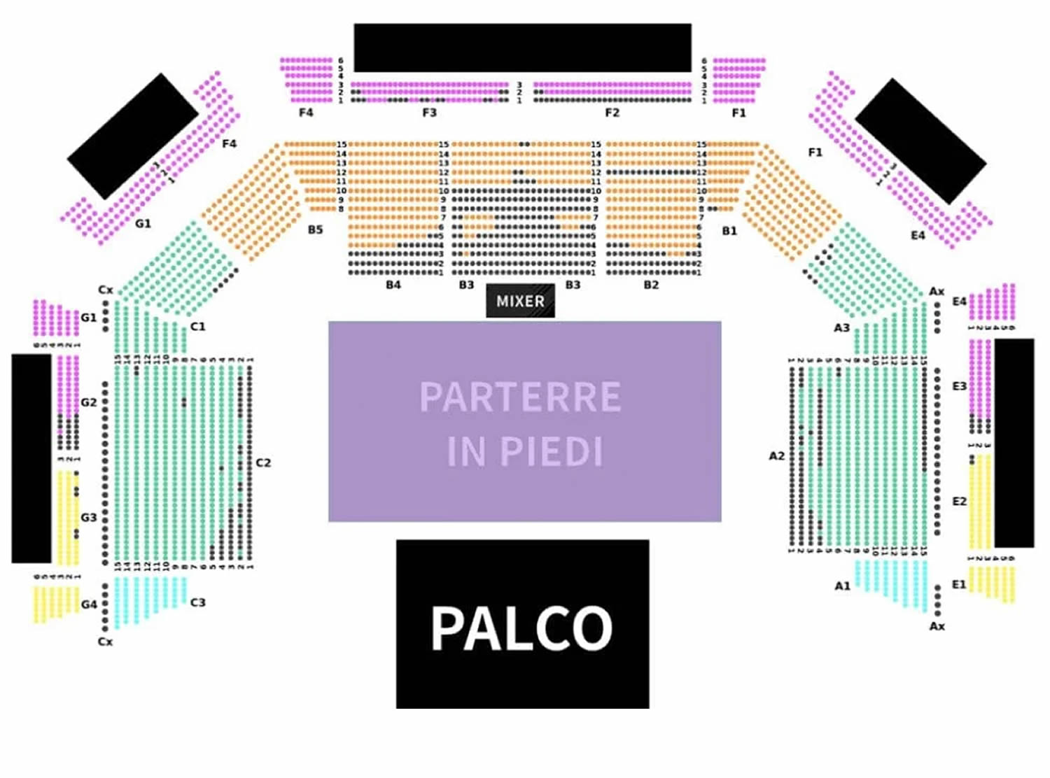 ChorusLife Arena, Bergamo, Italy Seating Plan