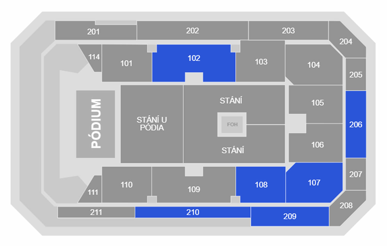 O2 Universum, Prague, Czech Republic Seating Plan
