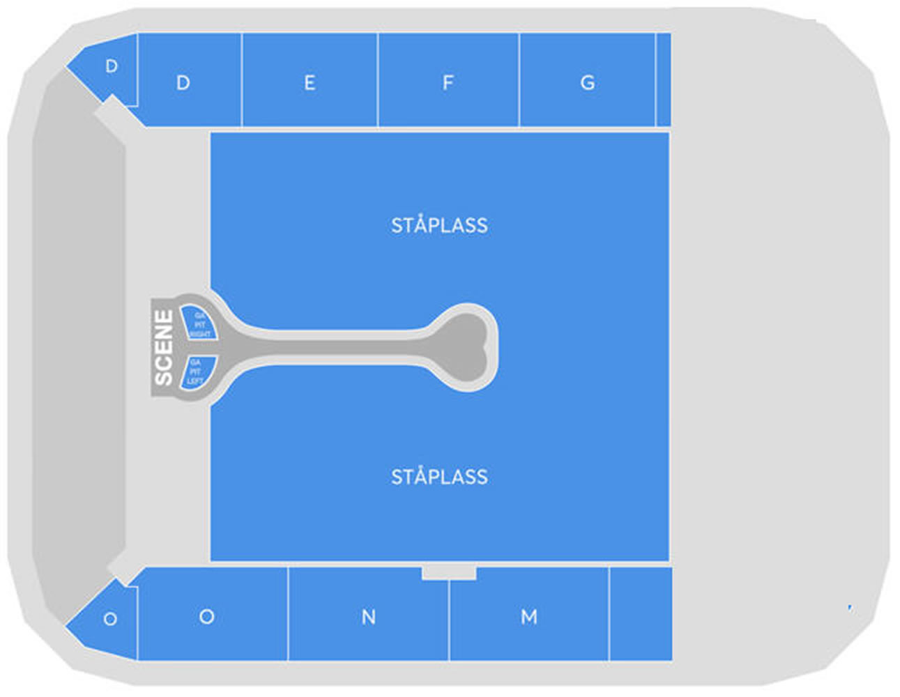 Unity Arena, Fornebu, Norway Seating Plan