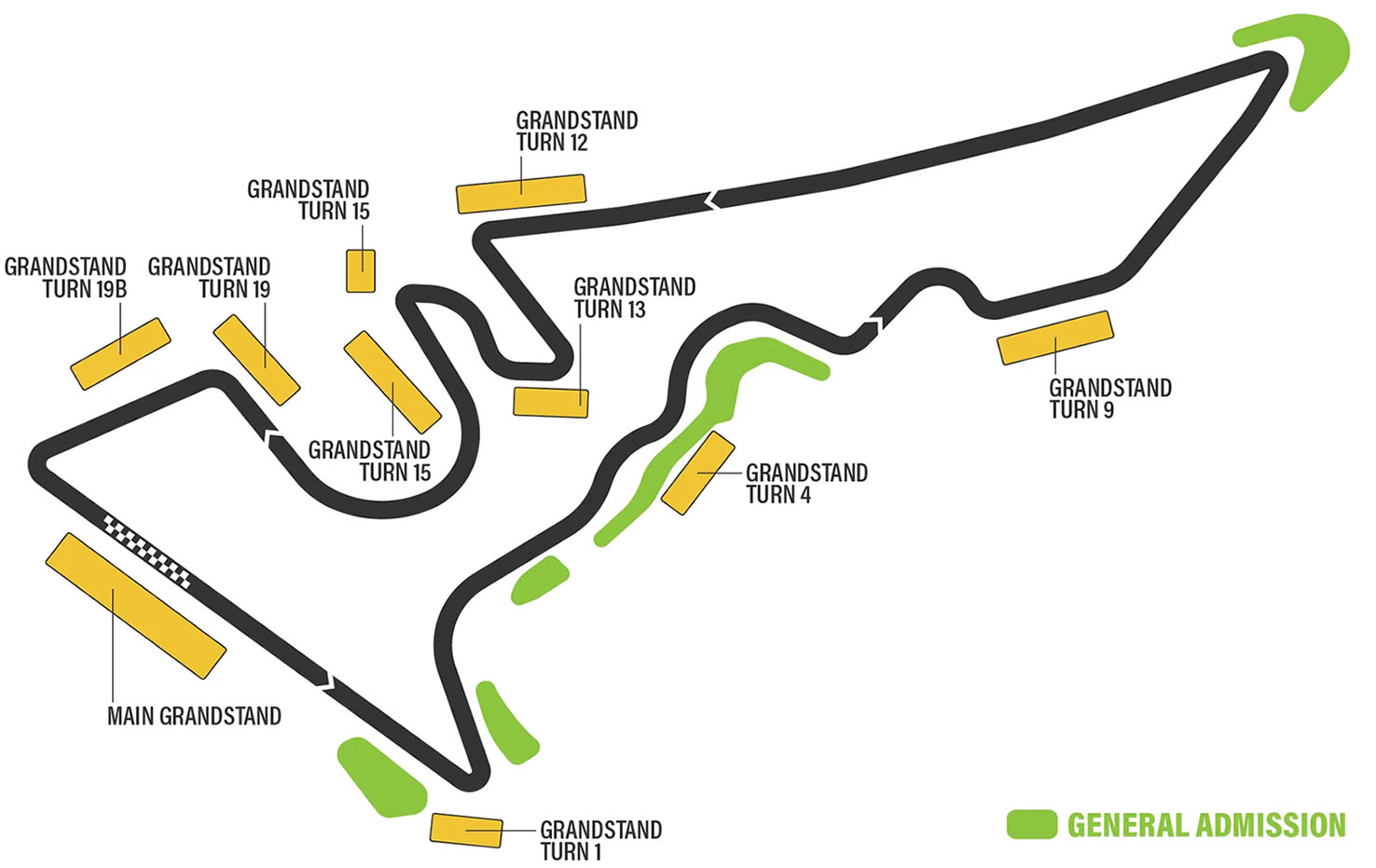 Austin Circuit, Austin, United States, United States Seating Plan