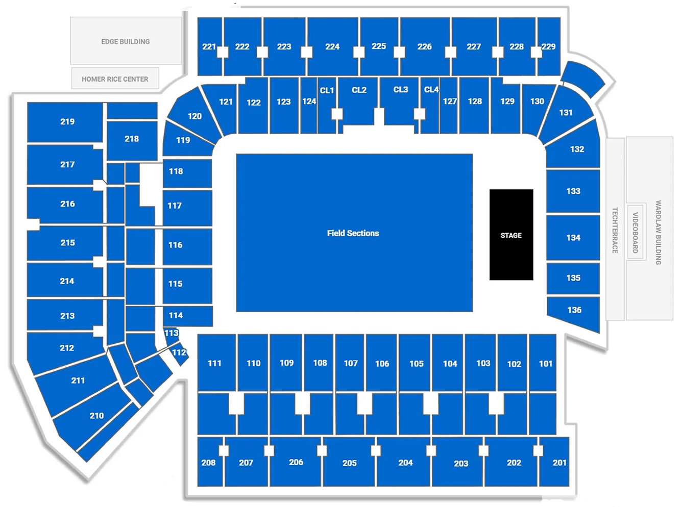 Bobby Dodd Stadium, Atlanta, Georgia , United States Seating Plan