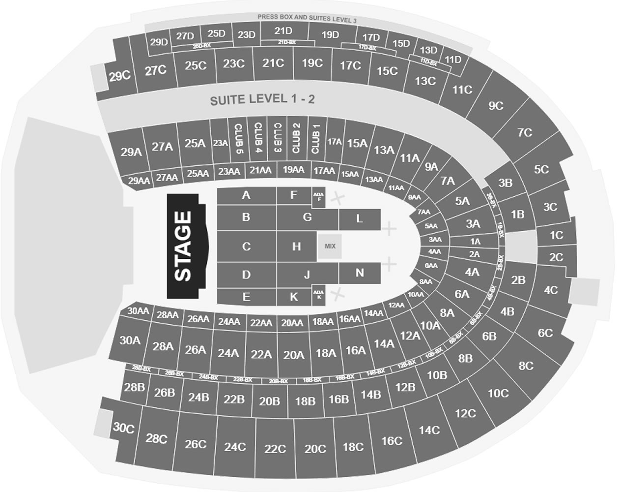 Ohio Stadium, Columbus, Ohio, United States Seating Plan