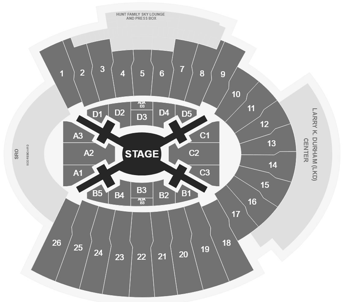 Sun Bowl Stadium, El Paso, Texas, United States Seating Plan