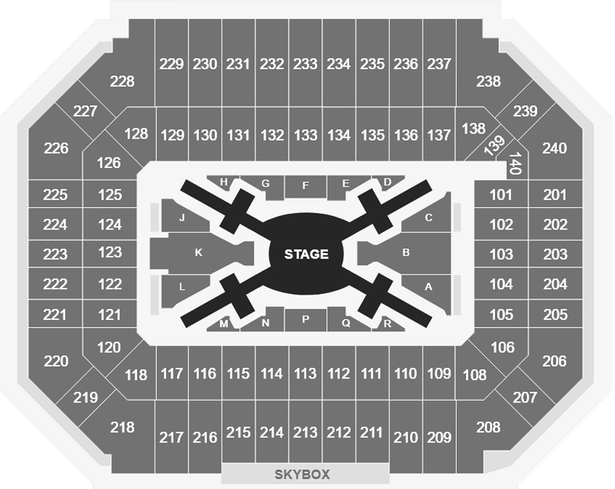 Stanford Stadium, Stanford, California, United States Seating Plan