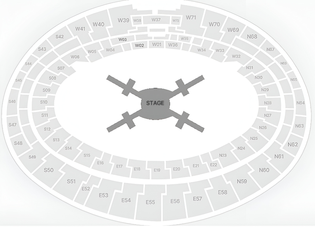 Busan Asiad Main Stadium, Busan, South Korea, Korea, Republic of Seating Plan