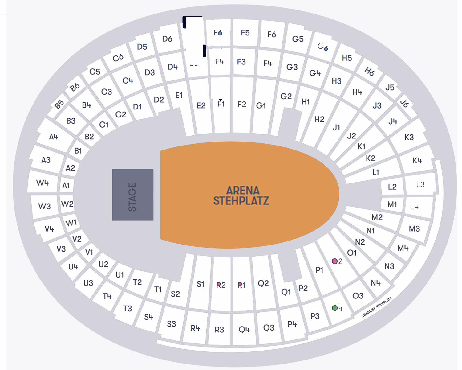 Olympiahalle Munich at Olympiapark Munchen, Complex, Munich, Germany Seating Plan