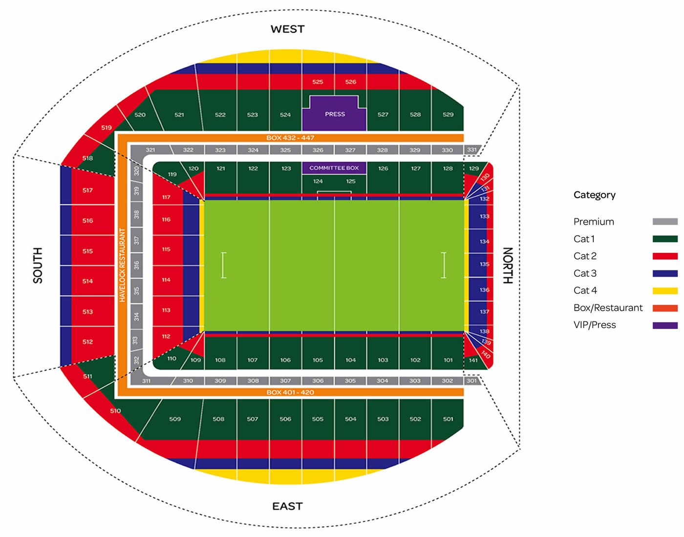 Aviva Stadium, Dublin, Ireland, Ireland Seating Plan
