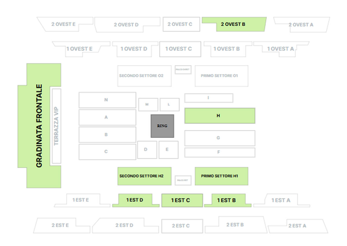 Unipol Arena, Casalecchio di Reno, Bologna, Italy Seating Plan