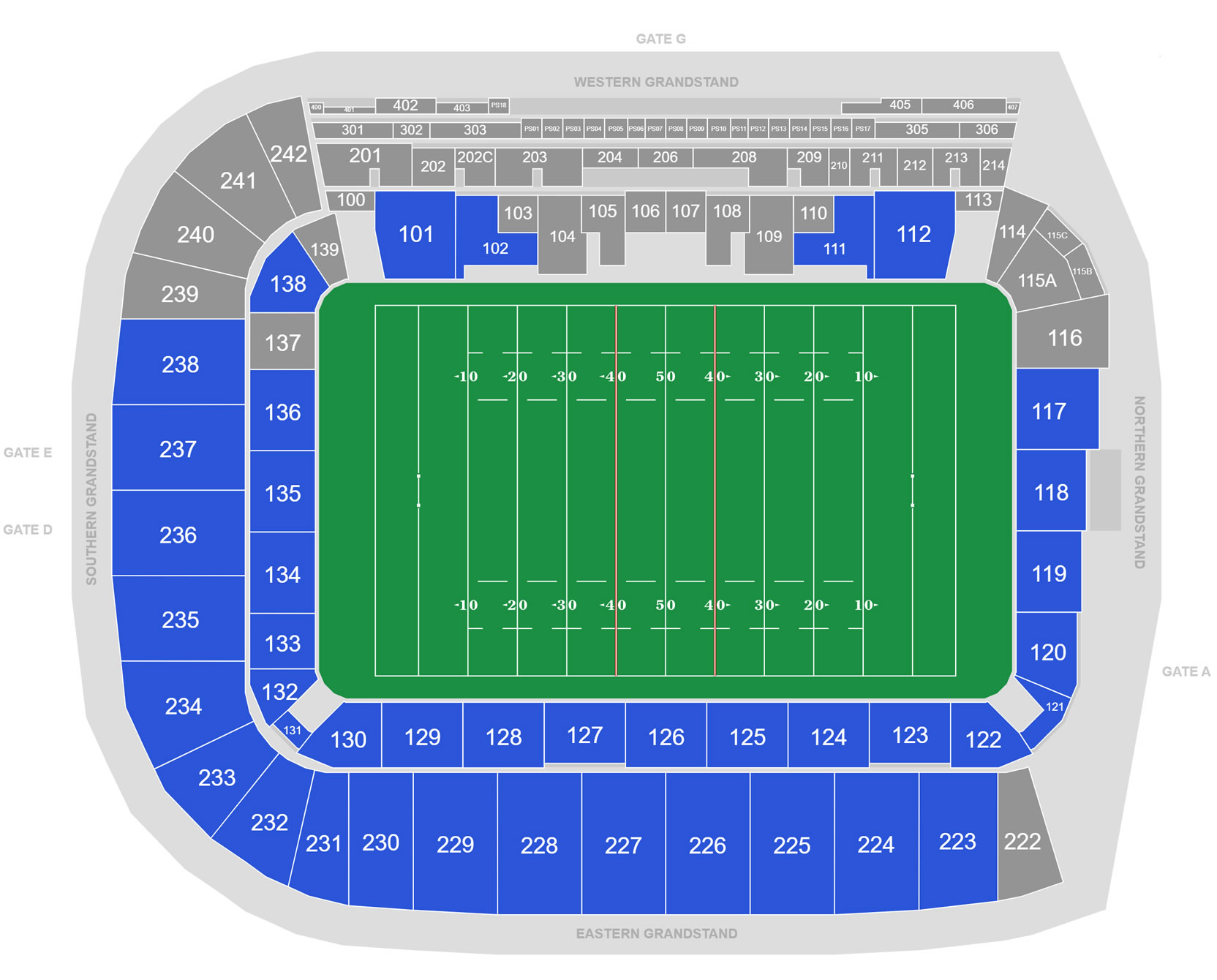 Queensland Country Bank Stadium, Townsville, Queensland, Australia Seating Plan