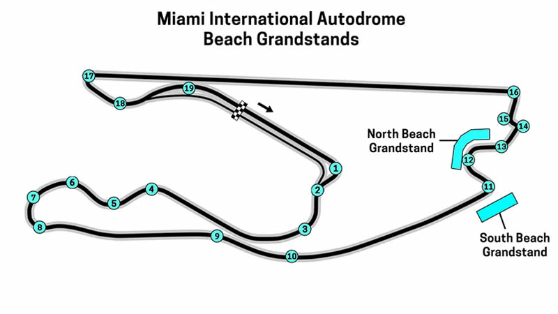 Miami International Autodrome, Miami Gardens, Florida, United States Seating Plan