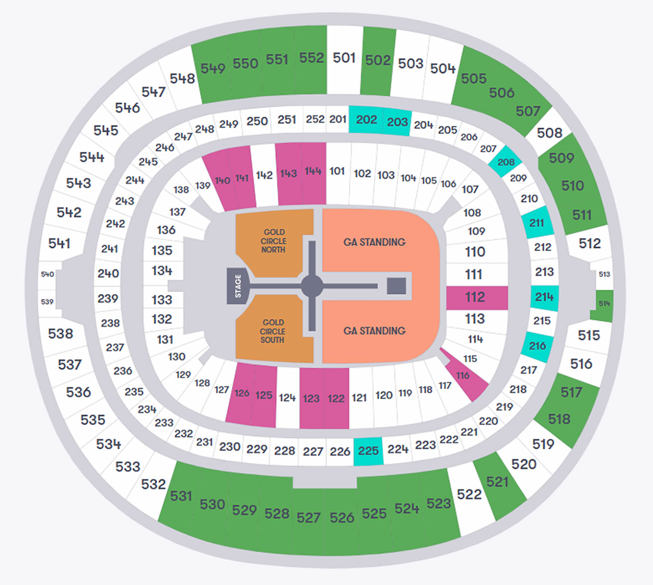 Wembley Stadium F, London, England, United Kingdom Seating Plan