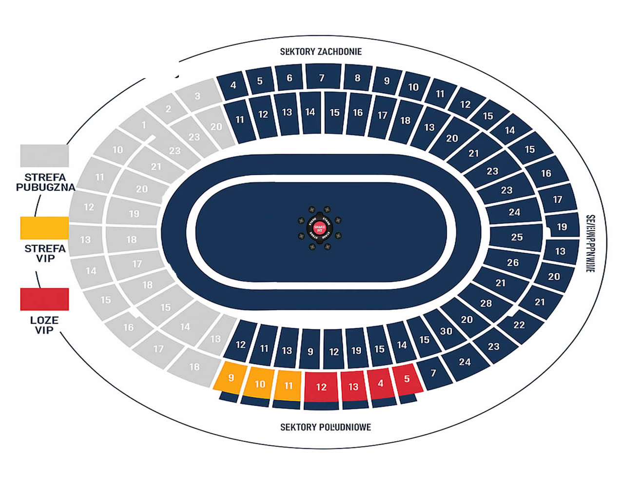 Stadion Slaski, Chorzow, Poland Seating Plan