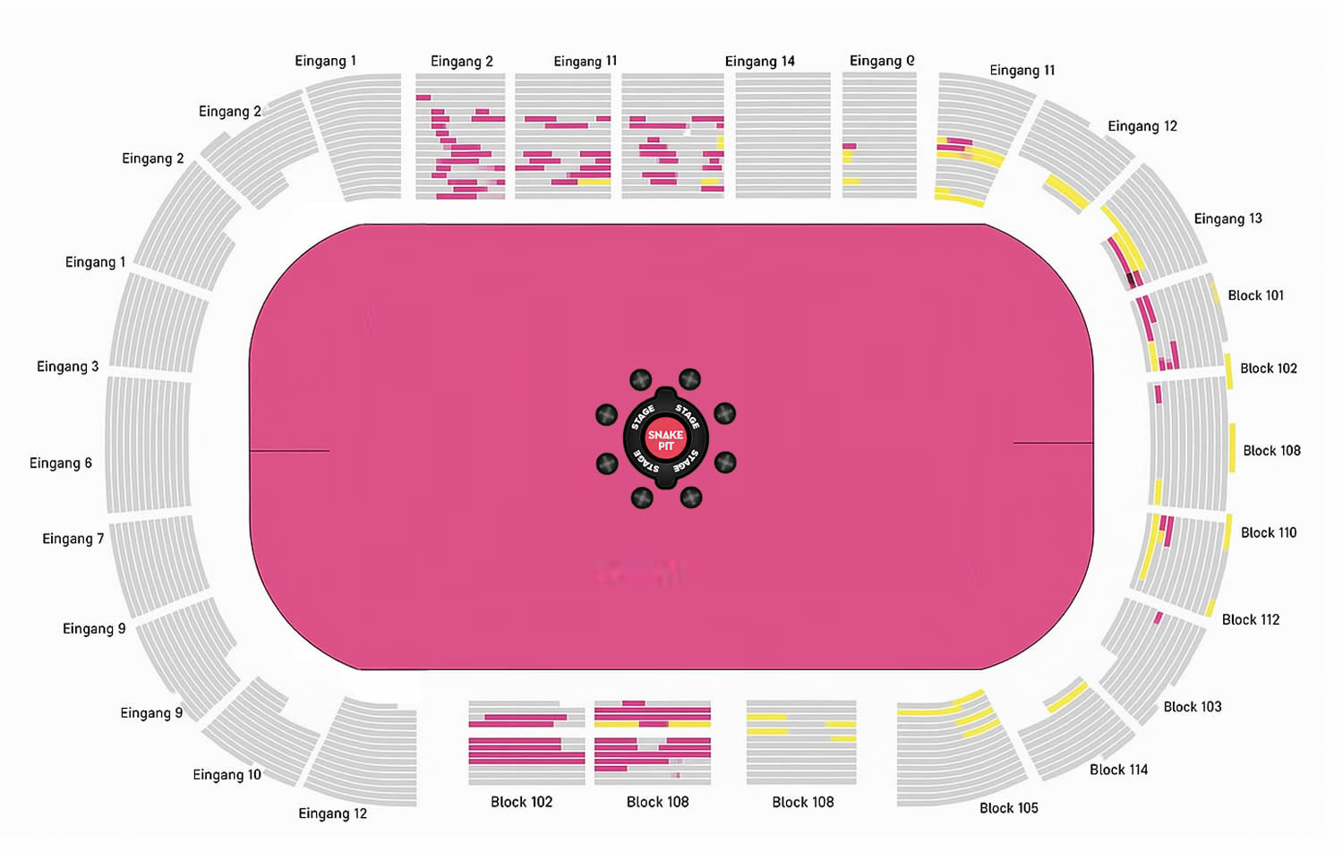 Stadion Letzigrund, Zurich, Switzerland Seating Plan