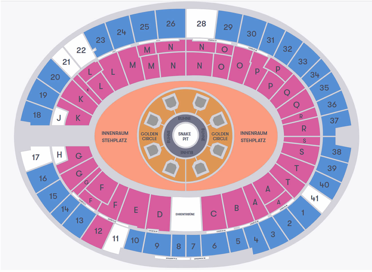 Olympiastadion, Berlin, Germany Seating Plan