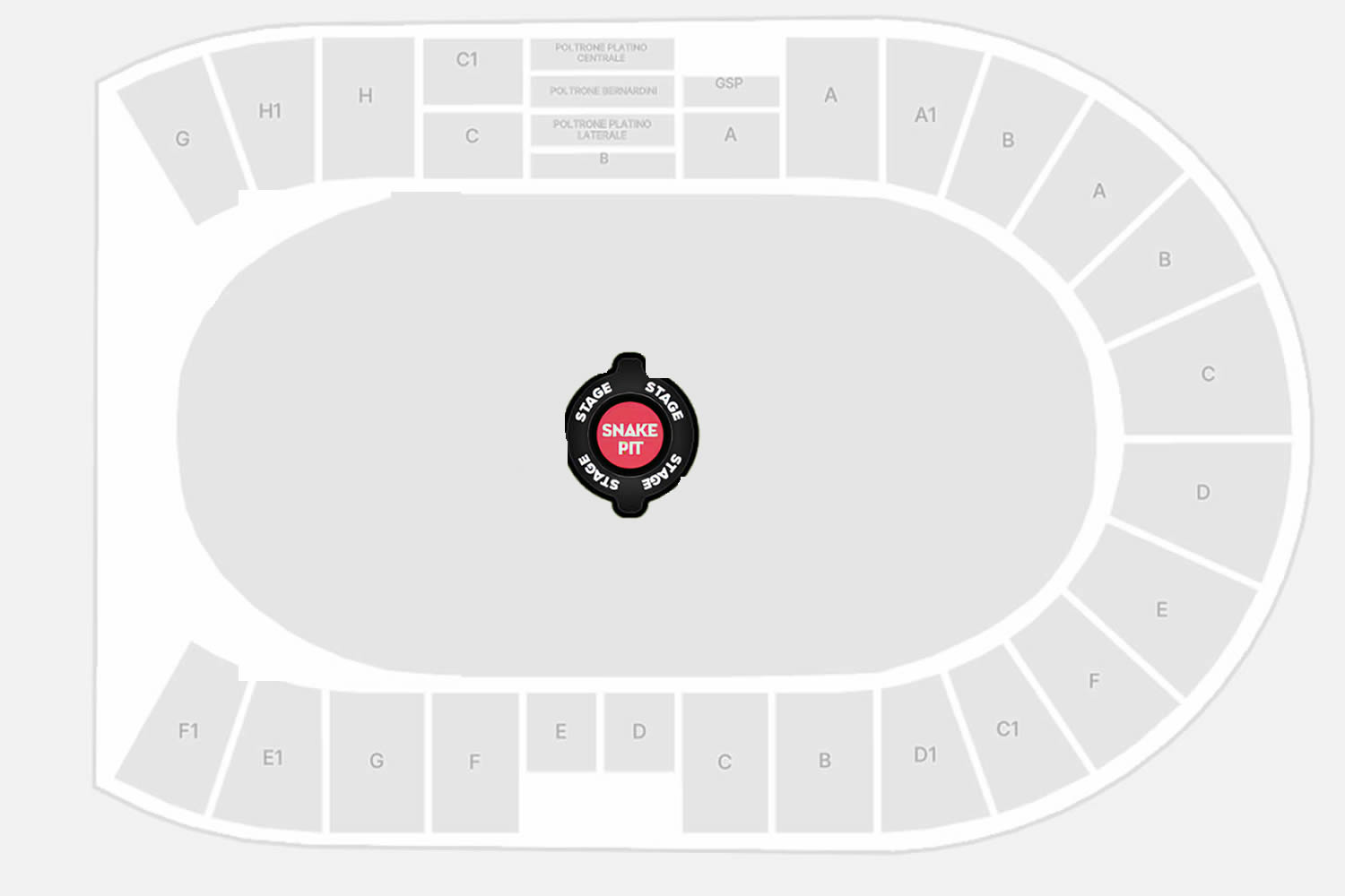 Stadio Renato Dall Ara, Bologna, Italy Seating Plan
