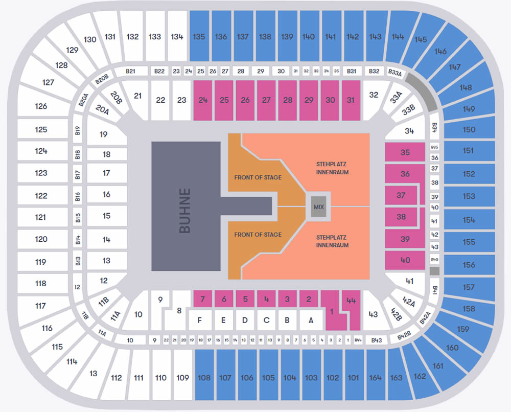 Merkur Spiel-Arena, Dusseldorf, Germany Seating Plan