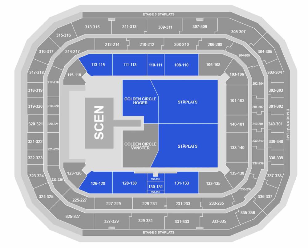 Strawberry Arena, Stockholm, Sweden Seating Plan