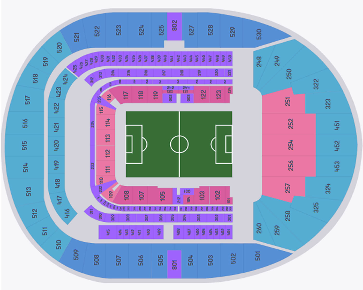 Tottenham Hotspur Stadium, Tottenham, London, United Kingdom Seating Plan