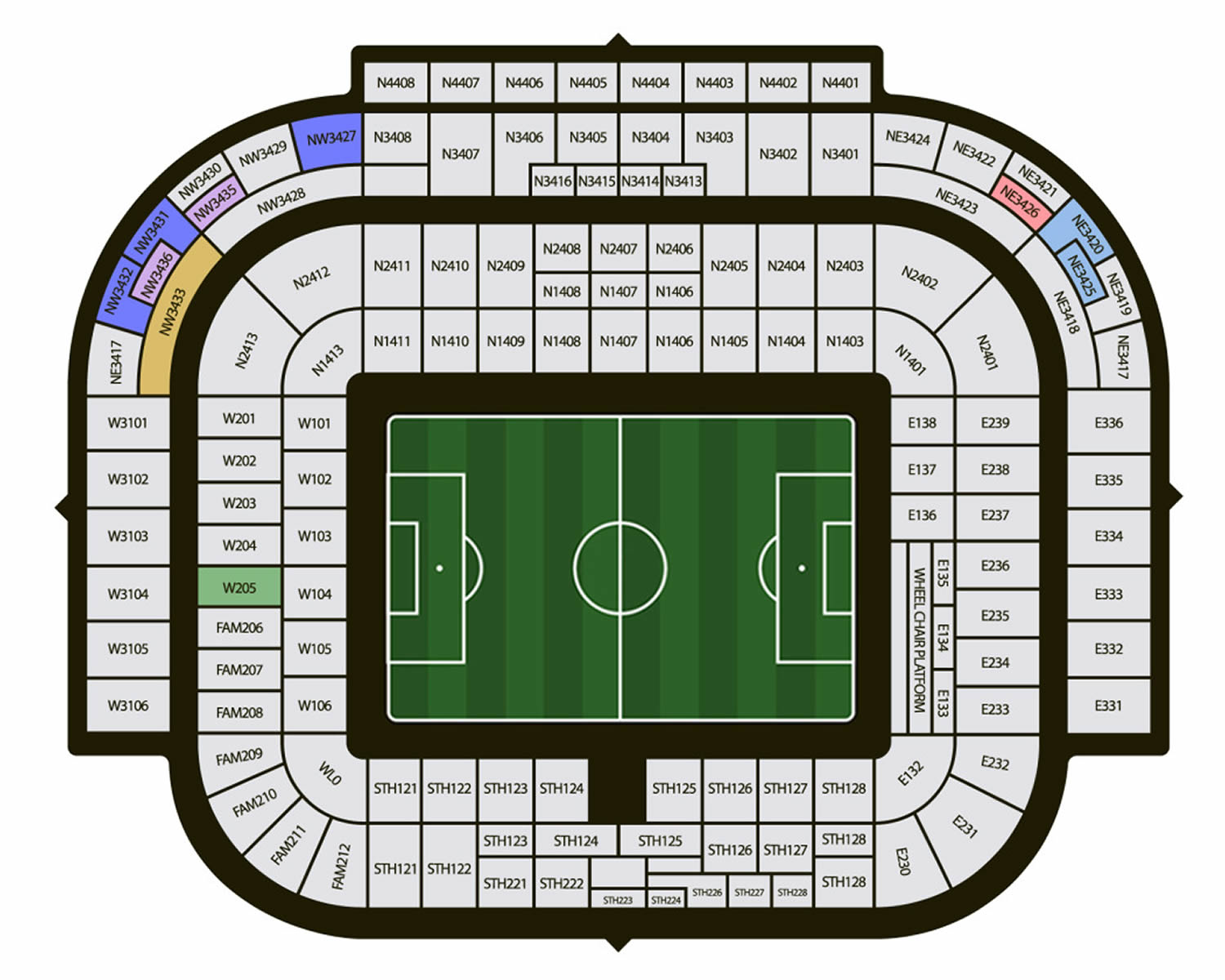 Old Trafford Football, Old Trafford, Greater Manchester, United Kingdom Seating Plan